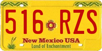 NM license plate 516RZS
