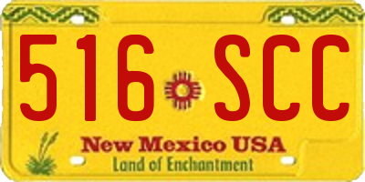 NM license plate 516SCC
