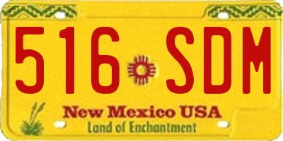 NM license plate 516SDM