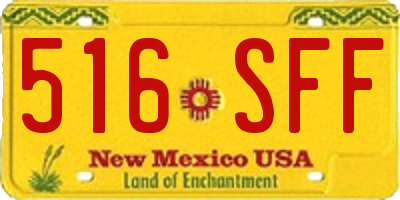 NM license plate 516SFF