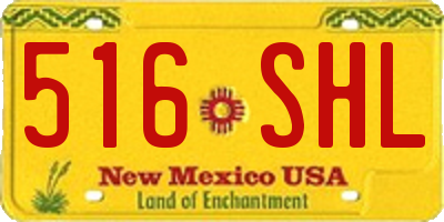 NM license plate 516SHL
