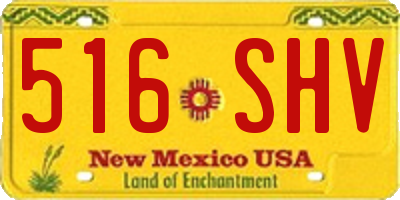 NM license plate 516SHV