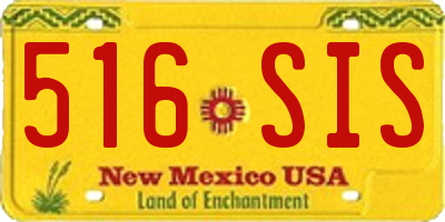NM license plate 516SIS