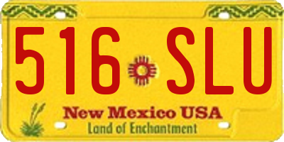 NM license plate 516SLU