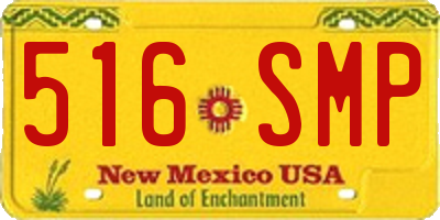 NM license plate 516SMP