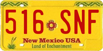 NM license plate 516SNF