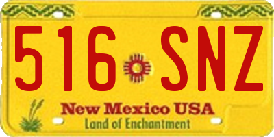 NM license plate 516SNZ