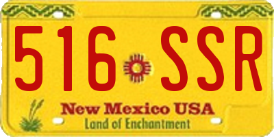 NM license plate 516SSR