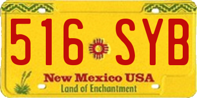 NM license plate 516SYB