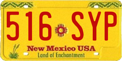 NM license plate 516SYP