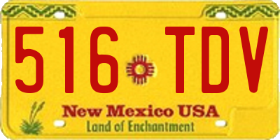 NM license plate 516TDV