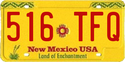 NM license plate 516TFQ