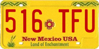 NM license plate 516TFU