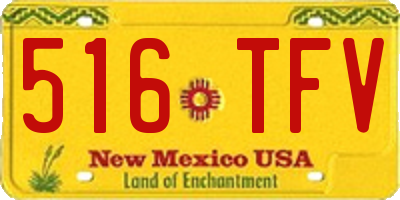 NM license plate 516TFV