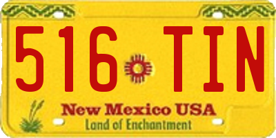 NM license plate 516TIN