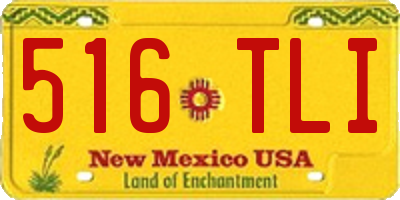 NM license plate 516TLI