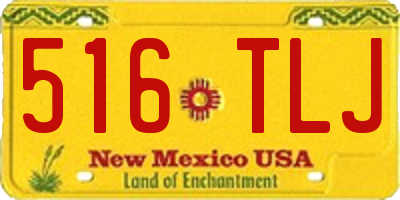 NM license plate 516TLJ