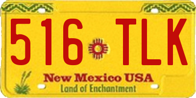 NM license plate 516TLK