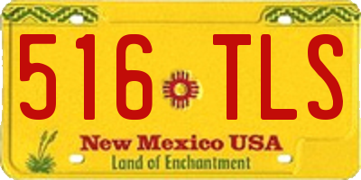 NM license plate 516TLS
