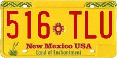 NM license plate 516TLU