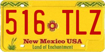 NM license plate 516TLZ