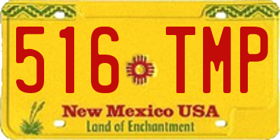 NM license plate 516TMP