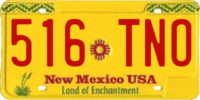 NM license plate 516TNO