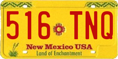 NM license plate 516TNQ