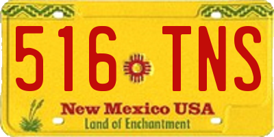 NM license plate 516TNS