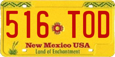 NM license plate 516TOD