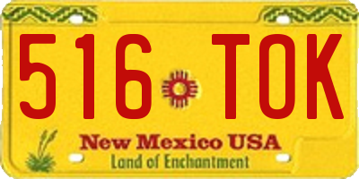 NM license plate 516TOK