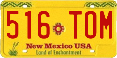 NM license plate 516TOM
