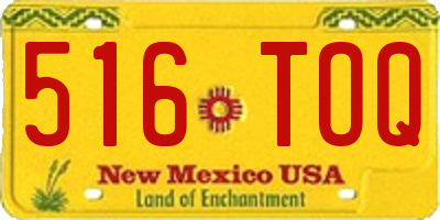 NM license plate 516TOQ