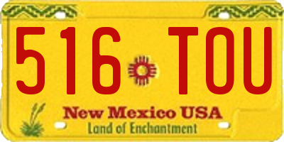 NM license plate 516TOU
