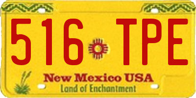 NM license plate 516TPE