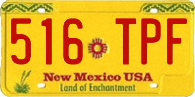NM license plate 516TPF