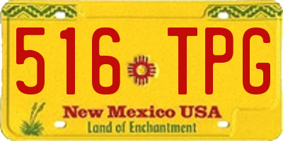 NM license plate 516TPG