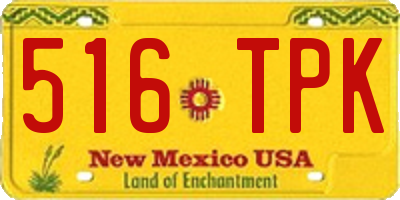 NM license plate 516TPK