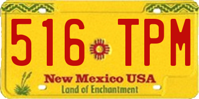 NM license plate 516TPM