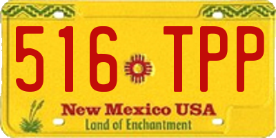 NM license plate 516TPP