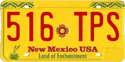 NM license plate 516TPS
