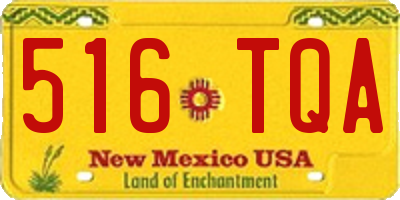 NM license plate 516TQA