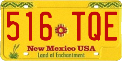 NM license plate 516TQE