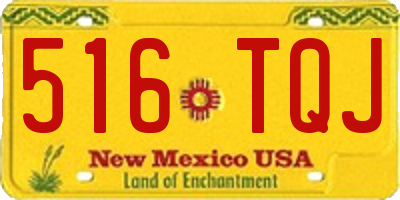 NM license plate 516TQJ