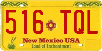 NM license plate 516TQL