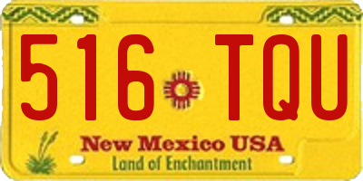 NM license plate 516TQU