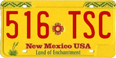 NM license plate 516TSC