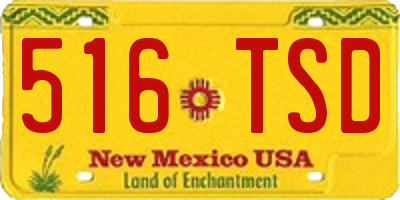 NM license plate 516TSD