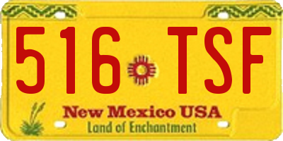 NM license plate 516TSF
