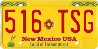 NM license plate 516TSG